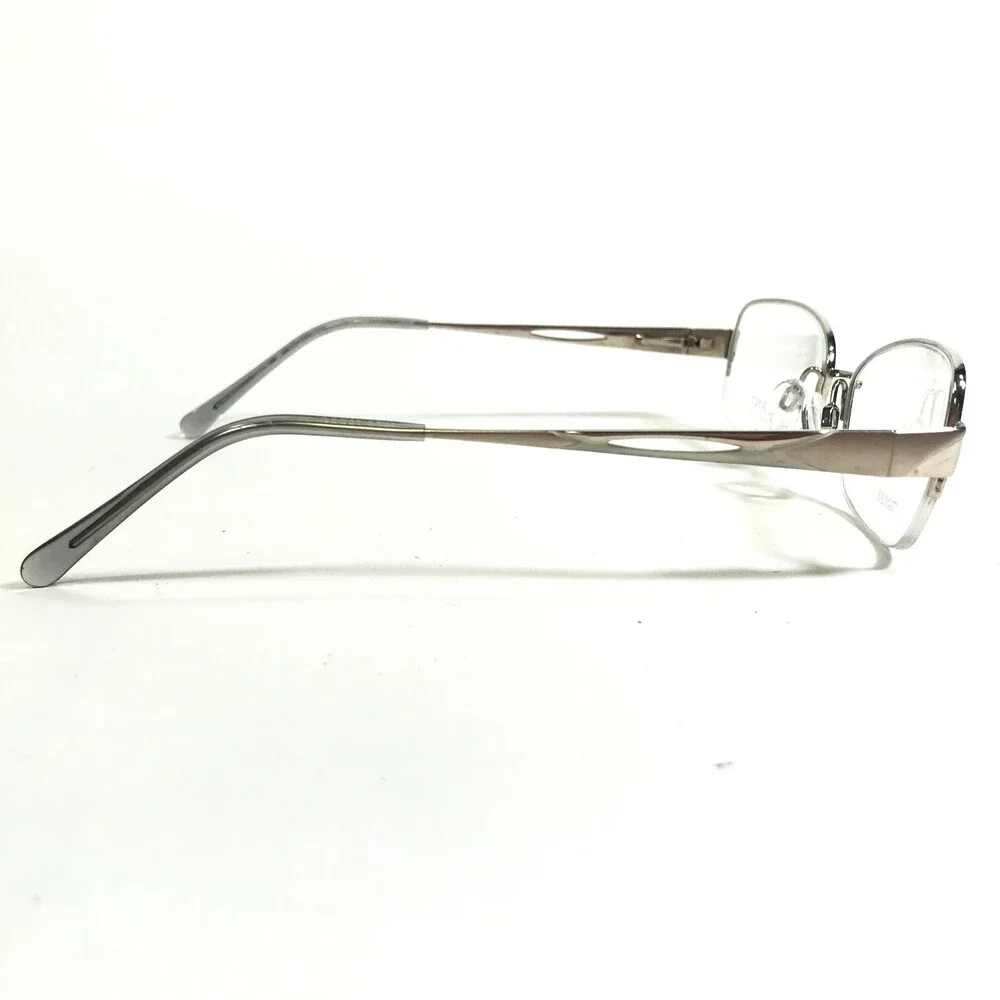 Charmant Eyeglasses Frames CH12161 WP Silver Cat Eye Half Rim 51-17-135